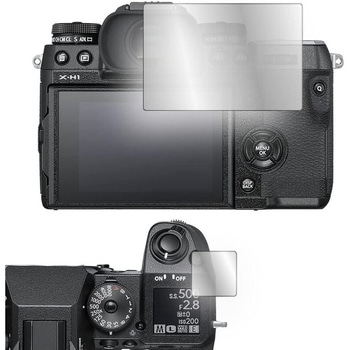 液晶保護フィルム FUJIFILM X-H1 [ メイン用 サブ用 2枚セット ] 高硬度9H ブルーライトカット 互換品 メディアカバーマーケット