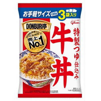 DONBURI亭3食パック牛丼 1ケース(360g×20個) グリコ 【通販モノタロウ】