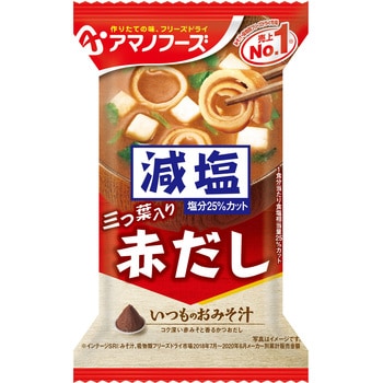 減塩いつものおみそ汁赤だし(三つ葉入り) アマノフーズ