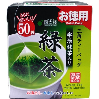 50Pお徳用宇治抹茶入り緑茶三角ティーバッグ 国太楼