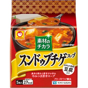 素材のチカラ スンドゥブチゲスープ5食 東洋水産(マルちゃん)