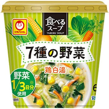 食べるスープ 7種の野菜 鶏白湯 1ケース(17g×24個) 東洋水産(マルちゃん) 【通販モノタロウ】