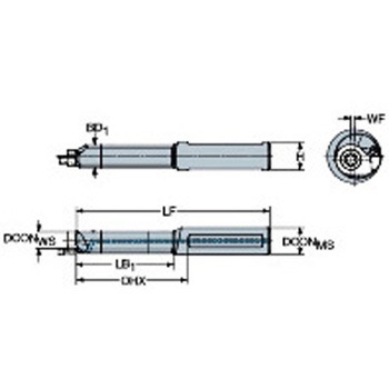円筒平取り付きシャンク CoroCut(R) MBアダプタ - サンドビック