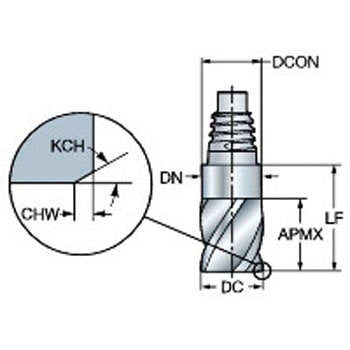 重切削フライス加工用超硬ヘッド コロミル316 サンドビック