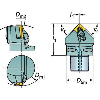 T-Max P 旋削加工用カッティングユニット カップリングサイズC8 サンドビック