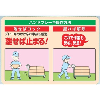 特製四輪車(400KGタイプ/ハンドブレーキ付) サカエ