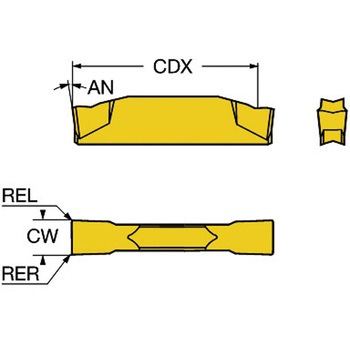 突切り加工用チップ CoroCut1・2 4325 - サンドビック