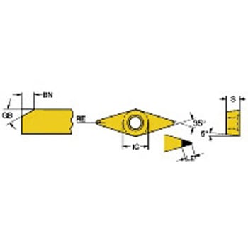 35°菱形ポジチップ CoroTurn107 7115 サンドビック