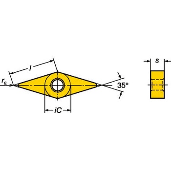 T-Max(R) P 旋削加工用チップ VN□□型-16&#160;ひし形35°&#160; サンドビック
