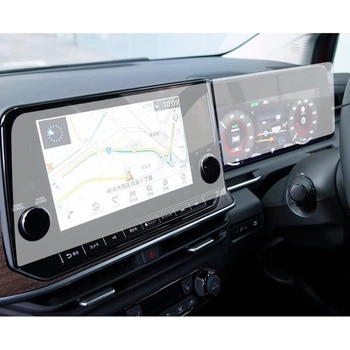 液晶保護フィルム 日産 ノートオーラ fe13 ナビ メーター パネル 2枚セット (9 インチ) ARクリスタルプロ 低反射 指紋防止 互換品 メディアカバーマーケット