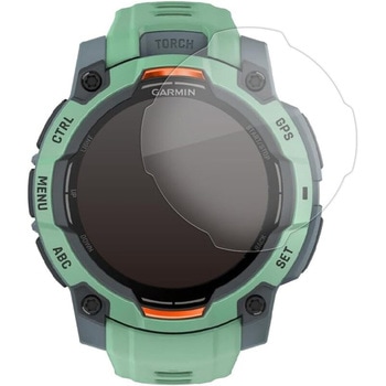 液晶保護フィルム GARMIN Instinct 3 AMOLED [ ケースサイズ 45mm 用 ] ブルーライトカット(反射防止) 互換品 メディアカバーマーケット