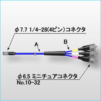 NPシリーズ加速度検出器専用 信号ケーブル 小野測器 騒音計・地震計