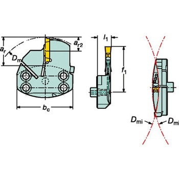 CoroCut(R) 1・2 溝入れ加工用ヘッド サンドビック