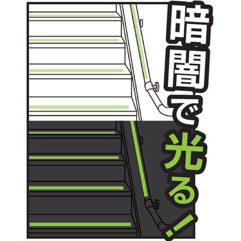 高輝度蓄光ケアフォローテープ(蓄光ノンスリップテープ) MIZUKAMI(水上)