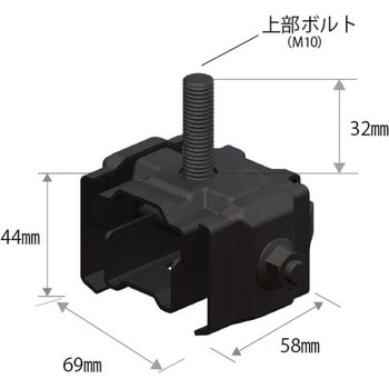 SE1BC00E0-3 三晃式瓦棒葺巾33・35mm ラック式ソーラー金具 M10×32(出) 1個 サカタ製作所 【通販モノタロウ】