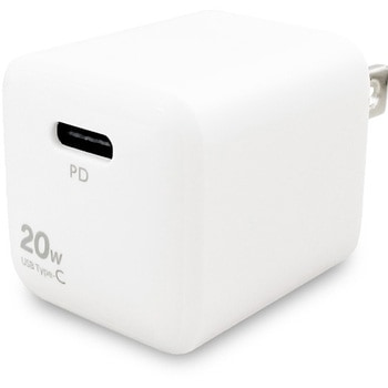 PD20W type-Cミニキューブコンセント充電器 WH エアージェイ