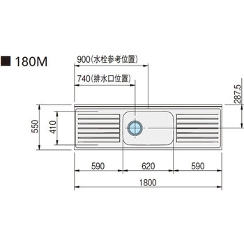 TAY-180MR 流し台 さくら 1台 クリナップ 【通販モノタロウ】