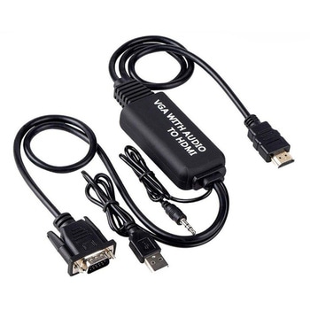 VGA to HDMI 変換ケーブル 音声データ伝送タイプ ZATTA