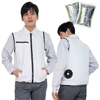 冷感保冷剤付、空調ベスト+バッテリーセット2020-ICE STATUSUNI(ステータスユニ)