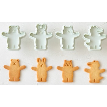 cotta 抱っこクッキー型(くま・うさぎ・ねこ・わに) cotta