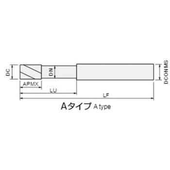 立壁/底面仕上げ用8枚刃エンドミル ES8WB-LN(LS)-ATH(スクエアタイプ) MOLDINO(日立ツール)
