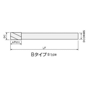 立壁/底面仕上げ用8枚刃エンドミル ES8WB-LN(LS)-ATH(スクエアタイプ) MOLDINO(日立ツール)