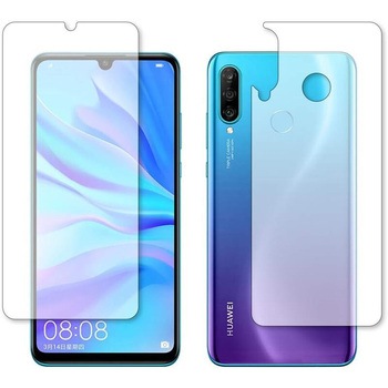 液晶保護フィルム Huawei P30 lite 両面セット 高硬度9H ブルーライトカット 互換品 メディアカバーマーケット