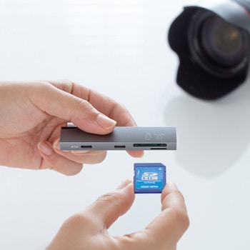 USBハブ USB 5Gbps カードリーダー付き サンワサプライ