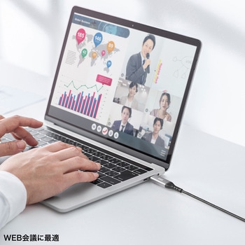 LAN変換ケーブル CAT6 RJ-45/USB TypeC サンワサプライ