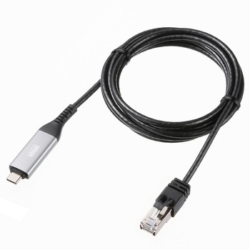 LAN変換ケーブル CAT6 RJ-45/USB TypeC サンワサプライ