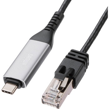 LAN変換ケーブル CAT6 RJ-45/USB TypeC サンワサプライ
