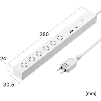 電源タップ スリム PD33W対応 サンワサプライ