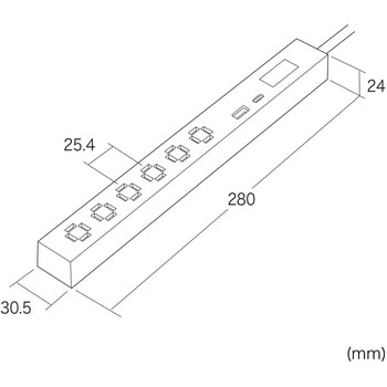 電源タップ スリム PD33W対応 サンワサプライ