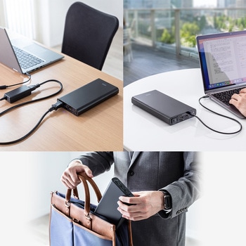 モバイルバッテリー USB PD対応 AC65W/PD45W サンワサプライ