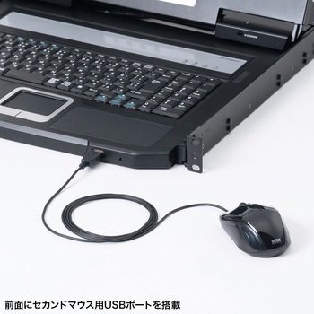 LCDコンソールドロワー スライド USB/HDMI対応 サンワサプライ