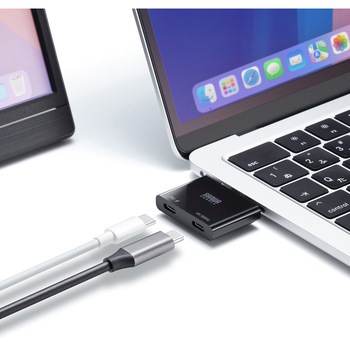 拡張アダプタ USB TypeC PD対応 サンワサプライ