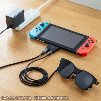 拡張アダプタ USB TypeC PD対応 サンワサプライ