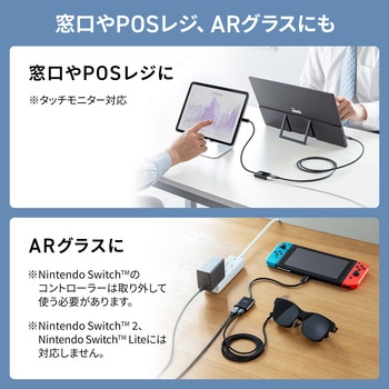 拡張アダプタ USB TypeC PD対応 サンワサプライ