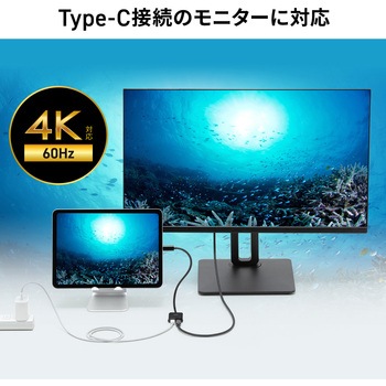 拡張アダプタ USB TypeC PD対応 サンワサプライ