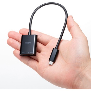 拡張アダプタ USB TypeC PD対応 サンワサプライ