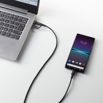 USB TypeCケーブル USB2.0 PD60W対応(USB A変換アダプタ付き) サンワサプライ