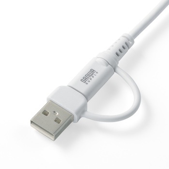 USB TypeCケーブル USB2.0 PD60W対応(USB A変換アダプタ付き) サンワサプライ
