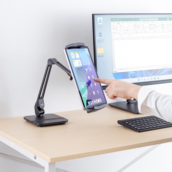 アームスタンド タブレット用 高さ調整タイプ サンワサプライ