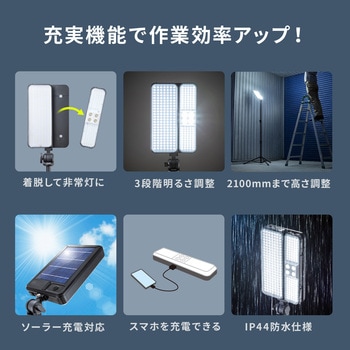 LED投光器 ソーラー充電 三脚付き サンワサプライ