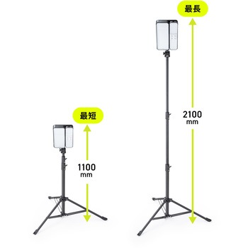 LED投光器 ソーラー充電 三脚付き サンワサプライ
