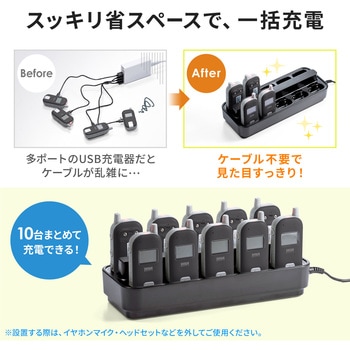充電器 ワイヤレスガイド用 10台用 サンワサプライ