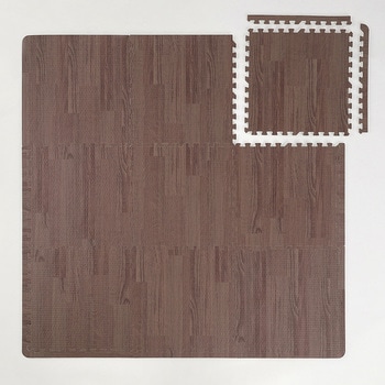 木目調柄 約30cmジョイントマット 9枚セット ユノックス