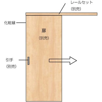 セルフィールラインⅢ内装ドア アウトセット方式片引戸 化粧縁 TOSTEM(LIXIL)