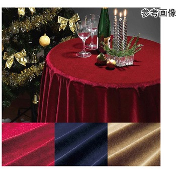 クリスマスベルベットシート 110cm幅×2m レッド アズワン