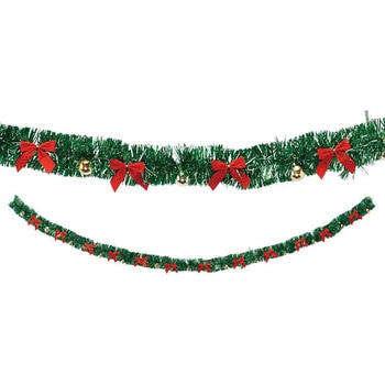 メタリッククリスマスガーランド 270cm 6本入 アズワン